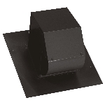 Évent d'évacuation de toit noir, 6 po