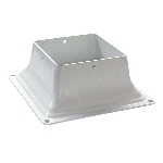 Ancrage pour poteau de 4" x 4", blanc