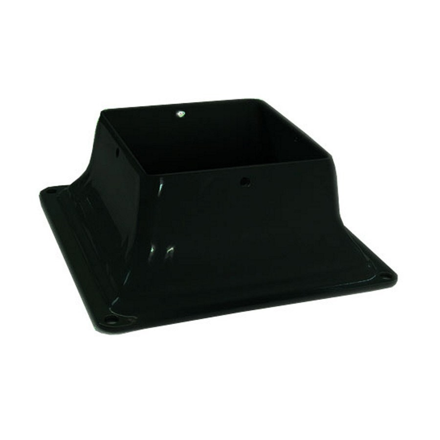 Ancrage pour poteau de 4" x 4", noir