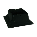 Ancrage pour poteau de 4" x 4", noir