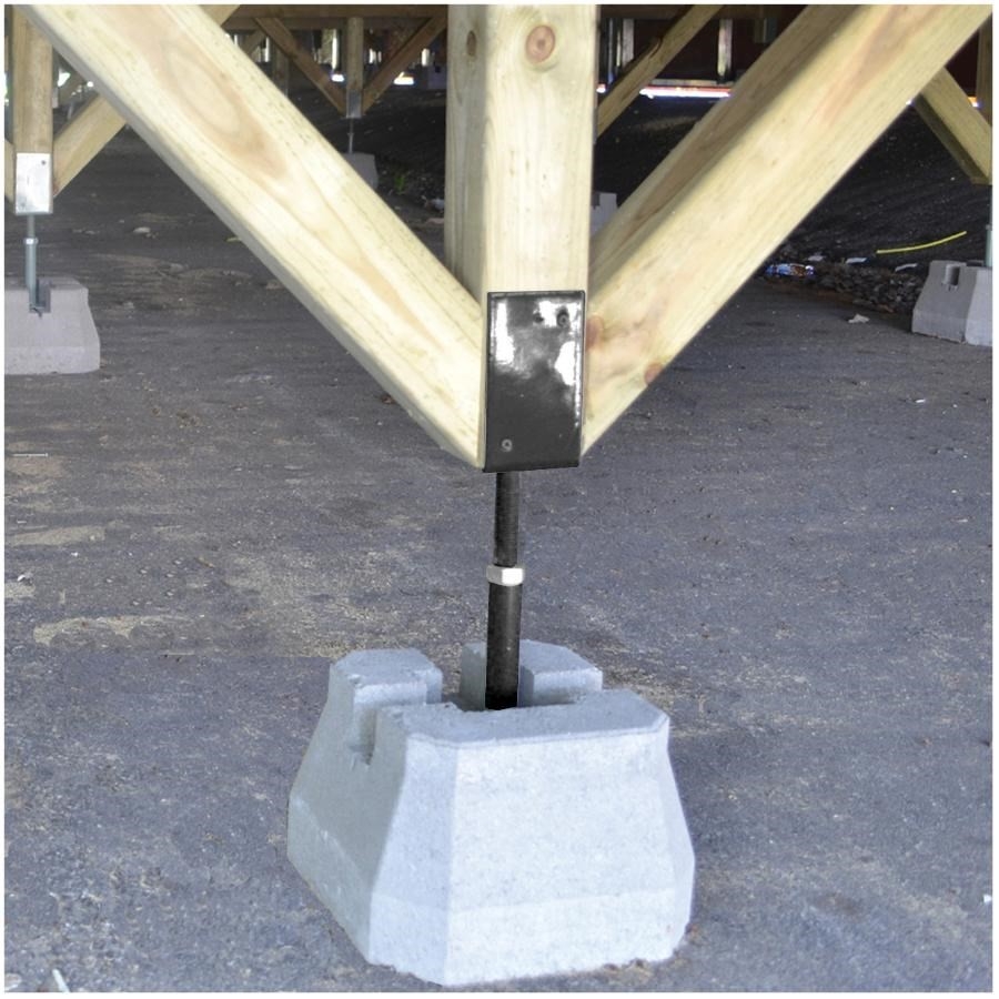 Base De Poteau Réglable 6x6 Avec Standoff 1" - Support Galvanisé Pour Béton - Neuf