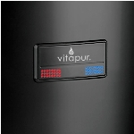 Distributeur d'eau à chargement par le haut à 2 réglages de température (chaude et froide), noir et acier inoxydable