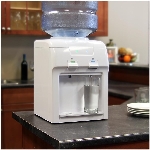 Distributeur d'eau de comptoir à 2 réglages de température (ambiante et froide), blanc