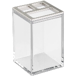 Support transparent pour brosses à dents avec décorations au fi