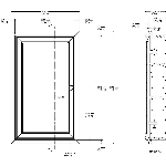 Armoire à pharmacie de 15,75 po x 25,75 po avec miroir, 1 porte pivotante et cadre blanc