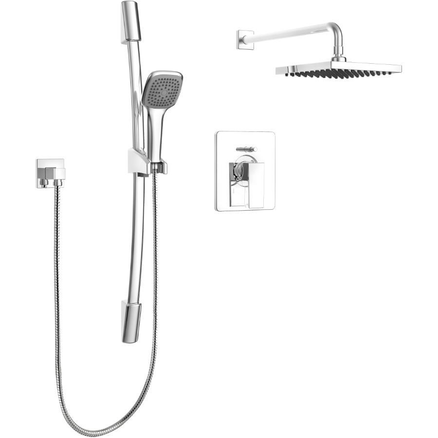 Pulse Showerspas Système De Douche AquaBar 5,5 Po Avec Barre Coulissante Intégrée Et Douchette Multifonction Zzp10042