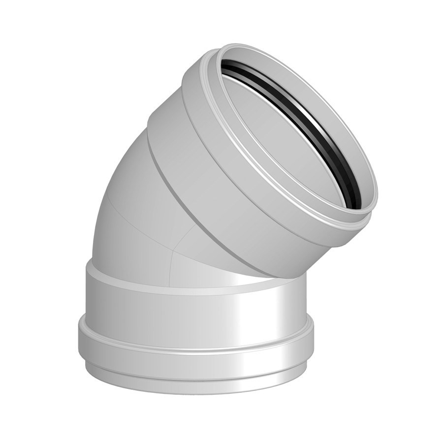 Coude 45 Degrés 4 Pouces POWERTEC 70183 - ABS Noir Pour Aspiration Poussière - Neuf