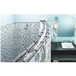 Tringle de douche courbée double