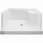 Base de douche Ellis de 48 po x 36 po montage à gauche et siège