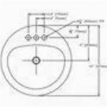 Lavabo Cranada blanc de 18 po