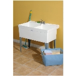 Cuve à lessive double de 24 po x 40 po x 34 po, avec pieds