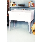 Cuve à lessive double de 24 po x 40 po x 34 po, avec pieds