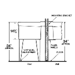 Cuve à lessive double de 24 po x 40 po x 34 po, avec pieds