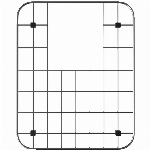 Grille en acier inoxydable pour fond d'évier Elleci