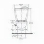 Toilette allongée isolée Flowise à double chasse