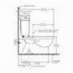 Toilette allongée isolée Flowise à double chasse