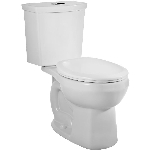 Toilette ronde isolée H2 Option blanche à double chasse