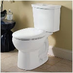 Toilette ronde isolée H2 Option blanche à double chasse