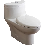 Toilette monobloc allongée blanche Tofino à double chasse