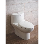 Toilette monobloc allongée blanche Tofino à double chasse