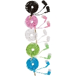 Écouteurs-boutons de 3,5 mm, couleurs variées