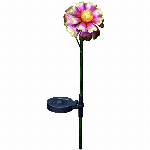 Piquet de jardin solaire avec fleur, motifs variés
