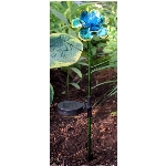 Piquet de jardin solaire avec fleur, motifs variés