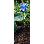 Piquet de jardin solaire avec fleur, motifs variés