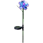 Piquet de jardin solaire avec fleur, motifs variés