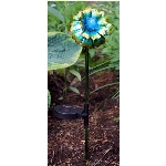 Piquet de jardin solaire avec fleur, motifs variés