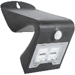 Luminaire mural solaire noir à DEL de 260 lumens, avec détecteur