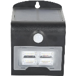 Luminaire mural solaire noir à DEL de 260 lumens, avec détecteur