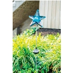 Piquet solaire de jardin en métal en forme d'étoile de mer
