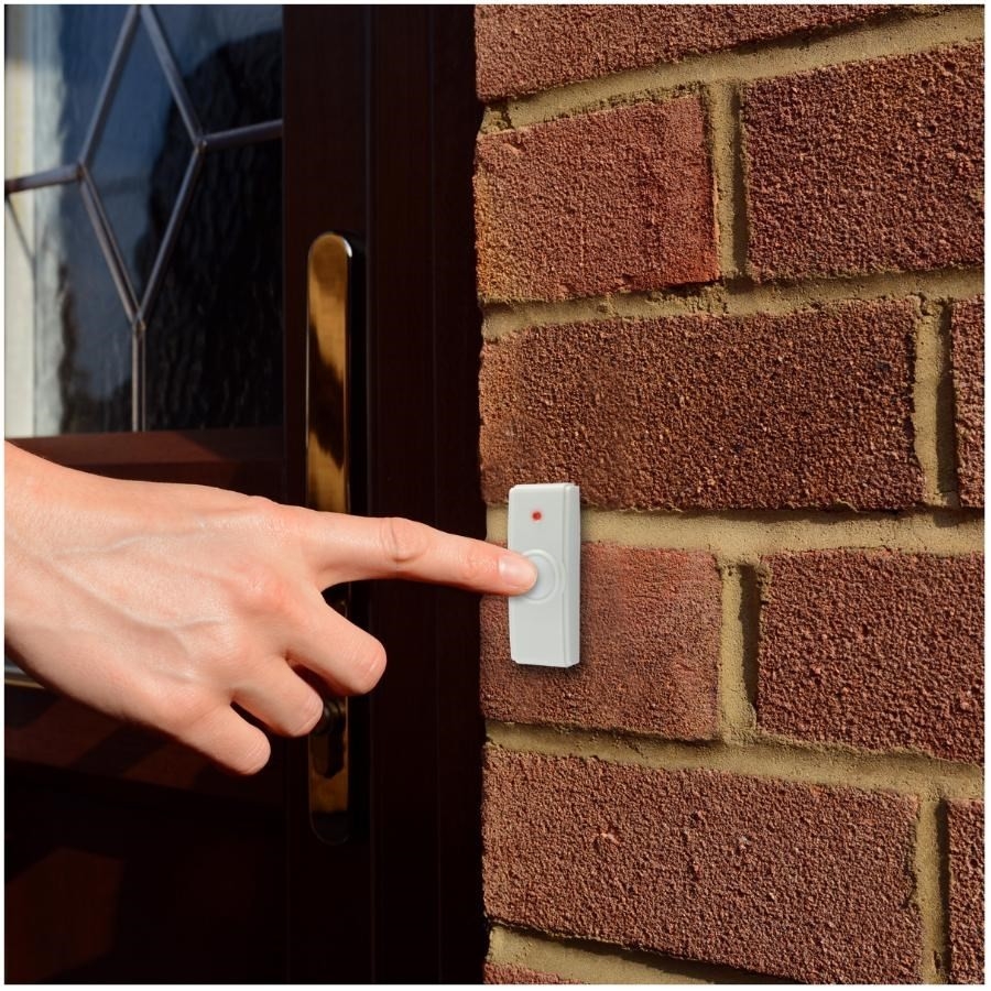 Carillon de porte sans fil fonctionnant à pile avec 2 boutonspoussoirs