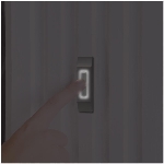 Bouton-poussoir lumineux fini nickel satiné avec fil pour carillon de porte