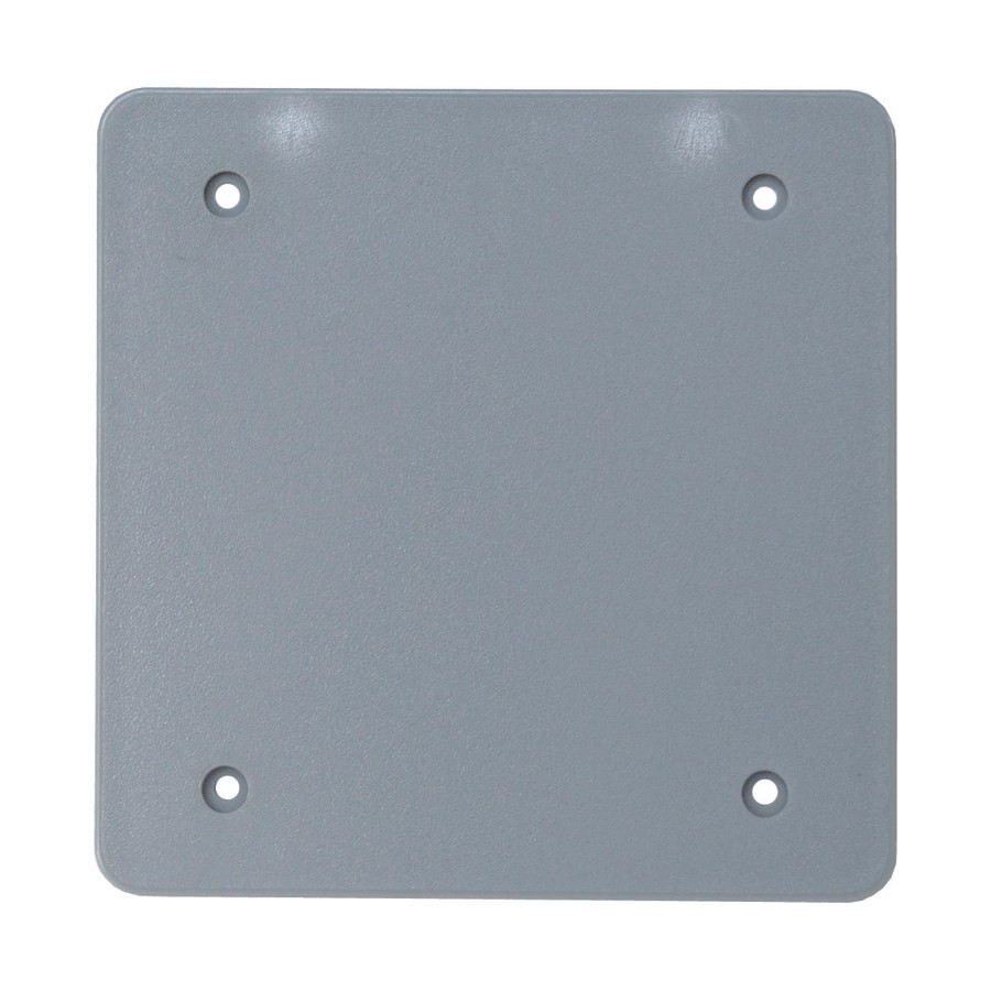 Plaque murale de recouvrement pour 2 dispositifs, gris