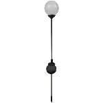 Piquet solaire de jardin de 28 po en forme de boule en verre craquelé, couleurs variées
