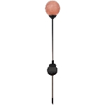 Piquet solaire de jardin de 28 po en forme de boule en verre craquelé, couleurs variées