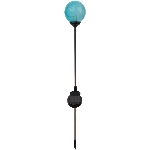 Piquet solaire de jardin de 28 po en forme de boule en verre craquelé, couleurs variées