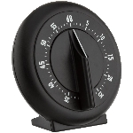 Minuterie mécanique de 60 minutes, à remontoir, noir