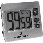 Minuterie numérique aimantée grandes dimensions de 100 minutes à pile en acier inoxydable