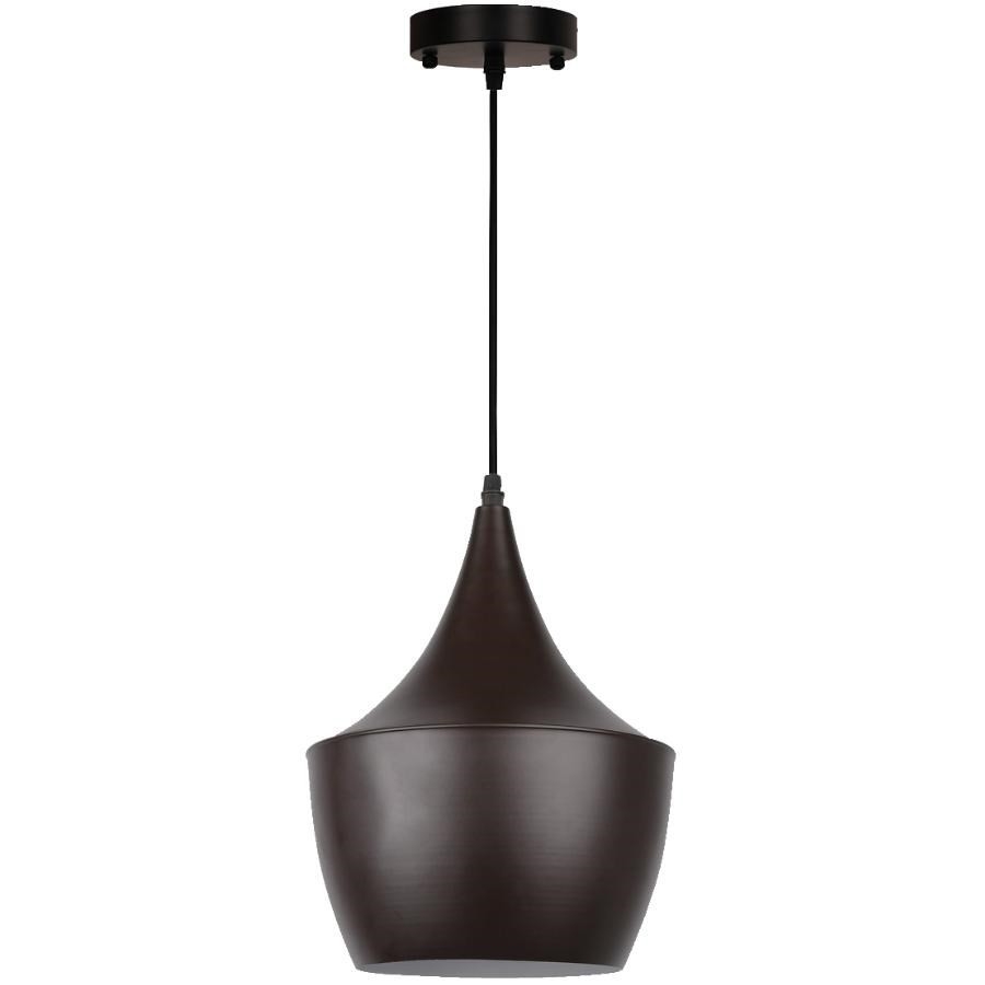 Luminaire suspendu à 1 lampe en métal, bronze léger