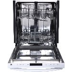 Lave-vaisselle encastrable avec console entièrement intégrée, 24 po, blanc