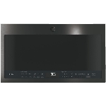 Four à micro-ondes de 1050 watts et de 2,1 pieds cubes avec hotte intégrée, acier inoxydable noir