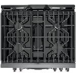 Cuisinière au gaz naturel de 30 po avec four à convection, acier inoxydable noir