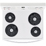 Cuisinière électrique de 30 po à serpentins avec four autonettoyant, blanc