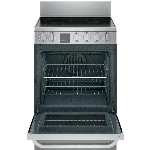 Cuisinière électrique de 24 po à dessus lisse avec four à nettoyage manuel, acier inoxydable