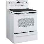 Cuisinière électrique blanche à surface lisse avec four autonettoyant de 30 po (JCB860DKWW)