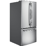 Réfrigérateur à 2 portes de 20,5 pieds cubes avec congélateur au bas, acier inoxydable