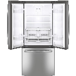 Réfrigérateur à 2 portes de 20,5 pieds cubes avec congélateur au bas, acier inoxydable